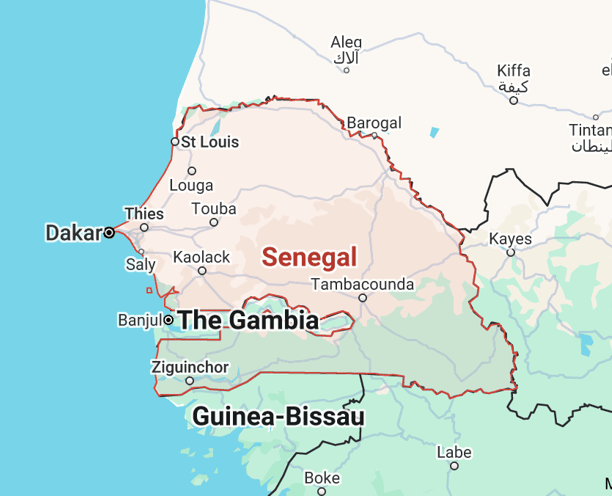 Map of Senegal