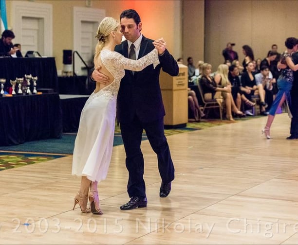 Mekhael Srour and Martha Slater argentine tango competition