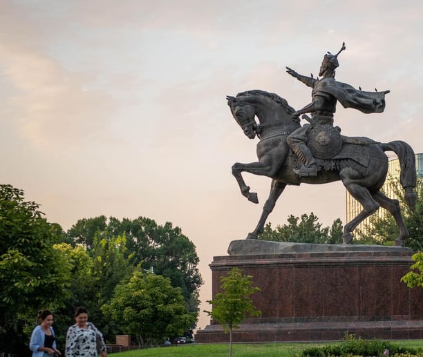 Amir-Temur's statue in Tashkent 