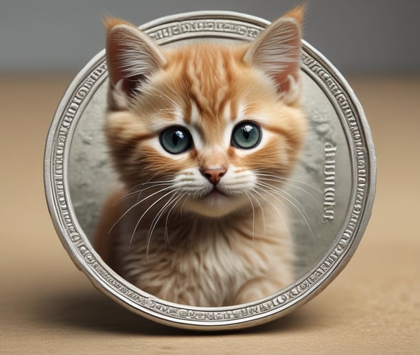 A collection of various cryptocurrency coins displayed against a dark background, with a blend of golden, silver, and bronze tones. Visible coins include representations of Bitcoin, Ethereum, and other crypto symbols, placed in a shiny metallic dish or cup. A gavel is partially visible, suggesting themes of legality or auction.