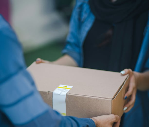 delivery of a box