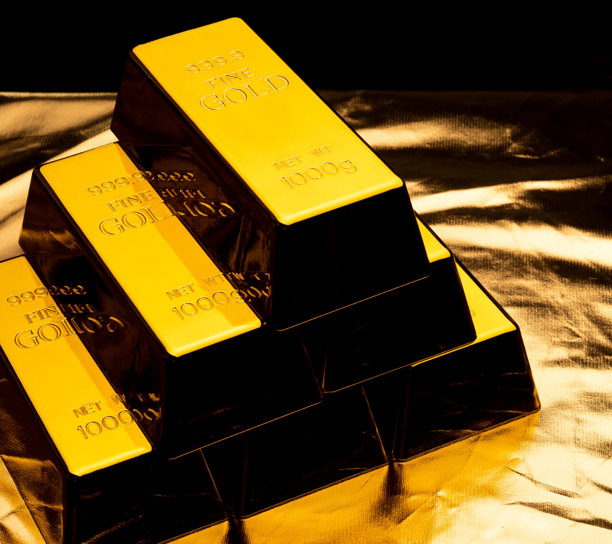 shiny high quality gold bullion bars
