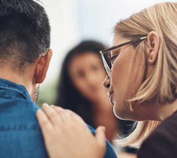 Mental Health (someone comforting another person)
