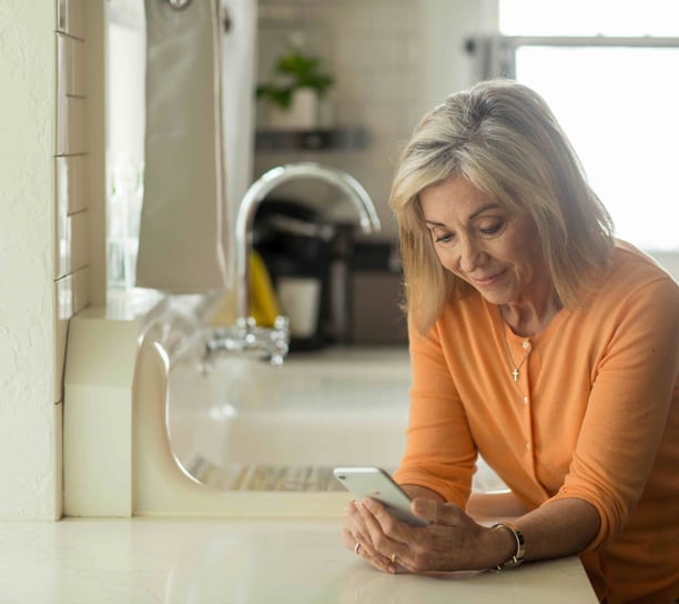 TeleHealth (someone looking at a smartphone)