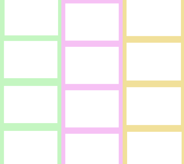a colorful color scheme of photo strips
