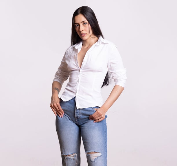 Polas para Abie, para la presentar a la agencia de modelos Sara studio