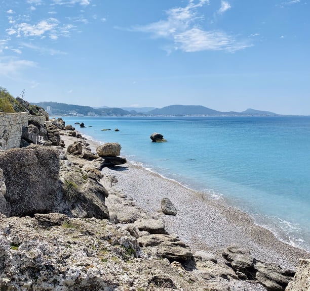 Kato Petres beach in Rhodes Greece