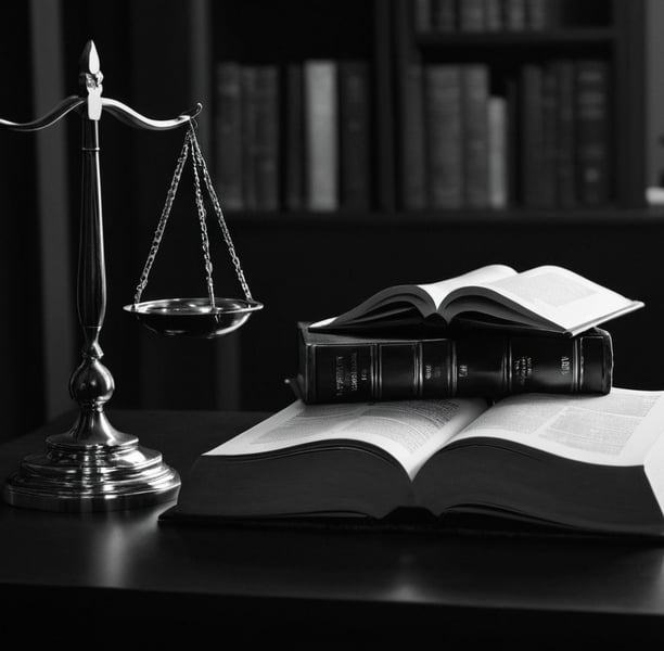An open legal textbook with handwritten notes beside it — capturing the everyday hustle of students