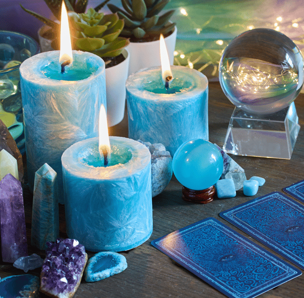 Larinas Labyrinth Psychic Tarot, Crystals, Candles