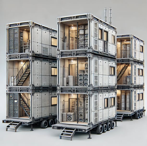 image de concept de tiny house originale : La tiny house modulaire
