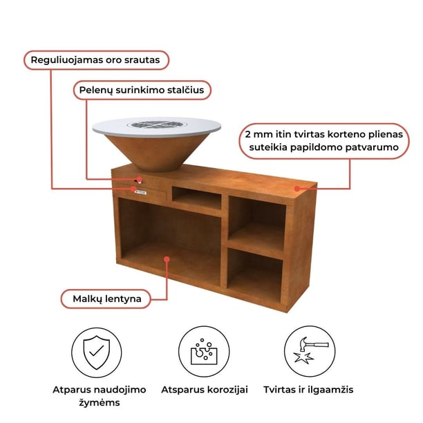 corten lauko grilius