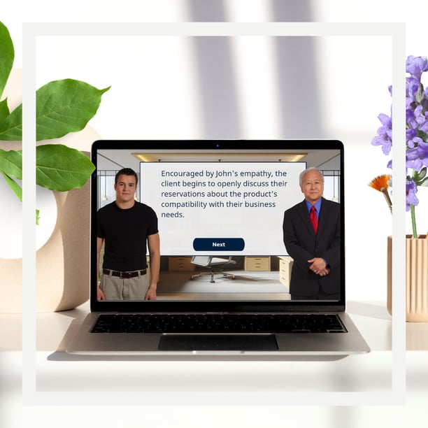 "Interactive e-learning course developed on Articulate Storyline 360 featuring scenario-based learni