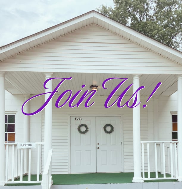 St. James Holiness Church Entrance with Join Us! text
