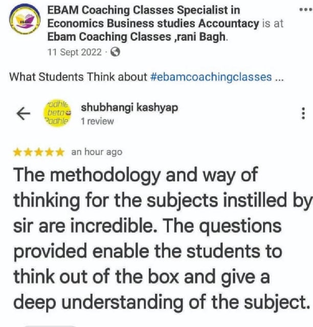 EBAM Coaching Classes