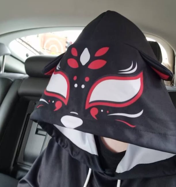 Kitsune Fox Hoodie With Ears