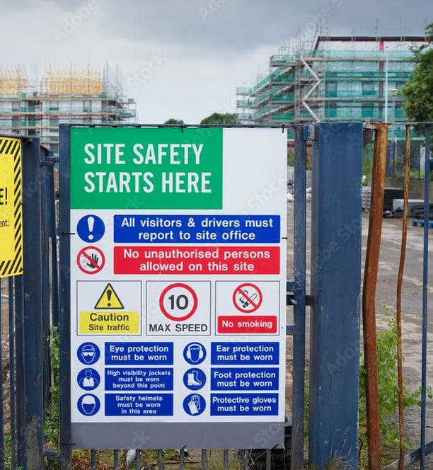 Health and safety site signage