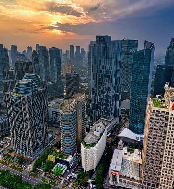 Wolkenkratzern in Jakarta Indonesien