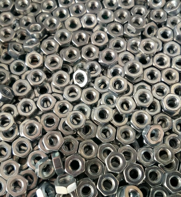 badge of machined steel nuts