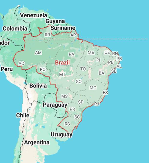 Map of Brazil