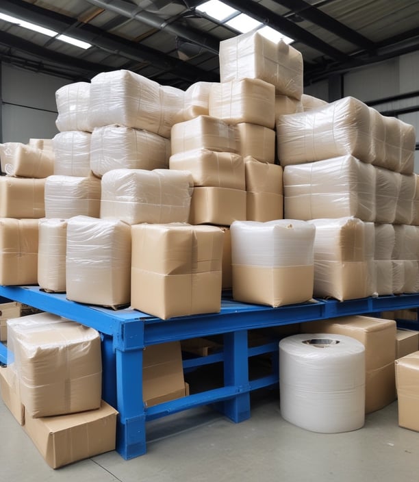 packaging boxes, pallet wraps, bubble wrap packing