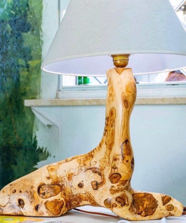 Lampada da tavolo realizzata a mano la natura crea