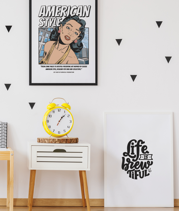 a clock on a wall in a room