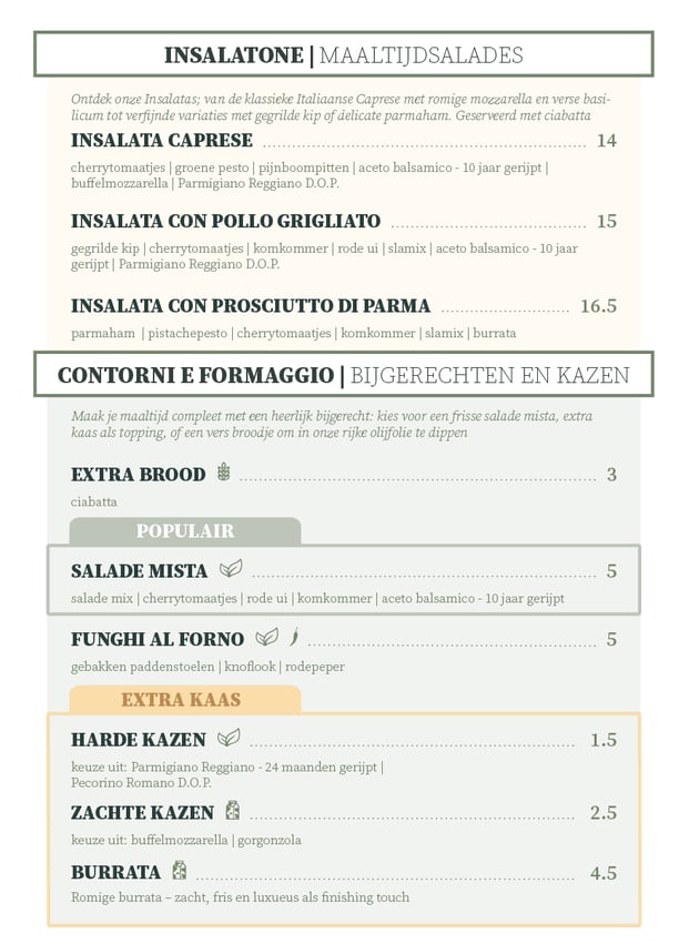maaltijdsalade insalata bijgerechten salade mista