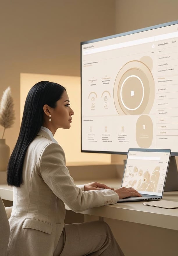 Profesional de Baenha optimizando procesos de administración estratégica en un negocio