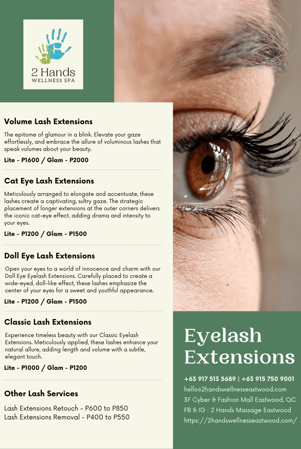Wellness Spa in Eastwood Massages, Nail Care, Eyelash Extensions