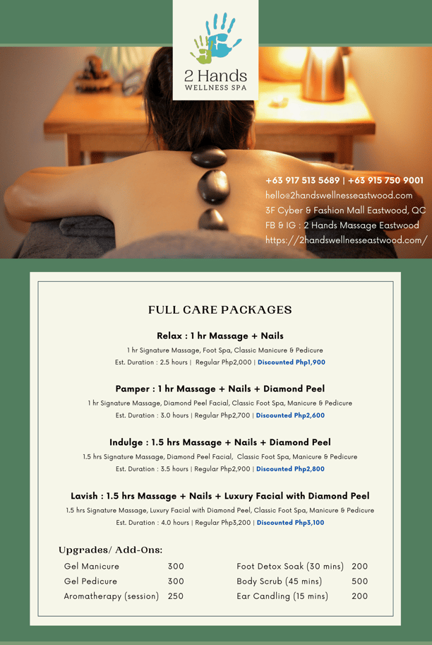 Wellness Spa in Eastwood Massages, Nail Care, Eyelash Extensions