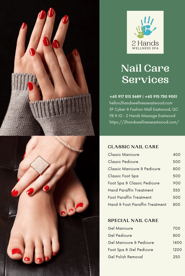 Wellness Spa in Eastwood Massages, Nail Care, Eyelash Extensions