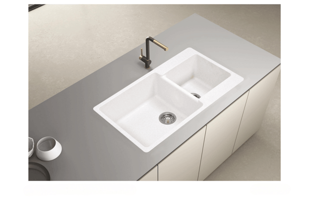 Quartz Kitchen Sink Double Bowl Premium Supply By Hitank