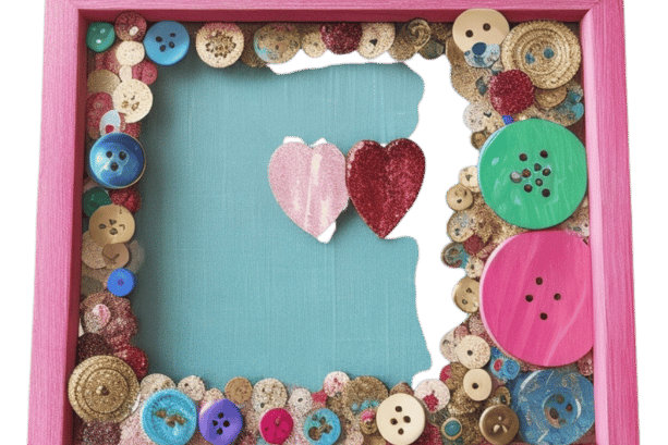 Painted and decorated Wooden Picture Frame