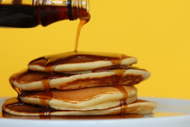 American Pancakes with syrup