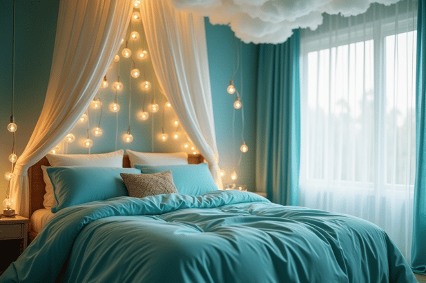 WASH Kit - At Home Reiki Kit - Teal Sheets Cloud Canopy