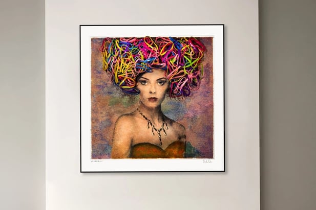 Fine art portrait by Martin Osner – limited edition photographic print with mixed media elements. Osner Gallery, Cape Town.