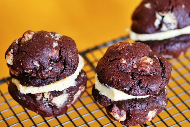 Toffee filled Chocolate Cookies