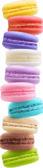 Assorted French macarons in a variety of colors and flavors, beautifully arranged and perfect for any season or occasion