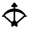 an upward pointing arc