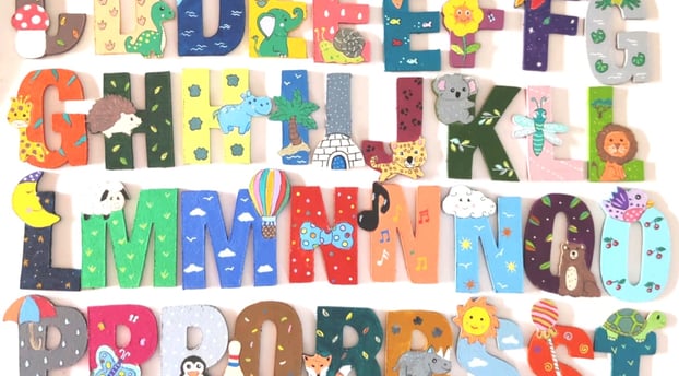 Lettres en bois pédagogique