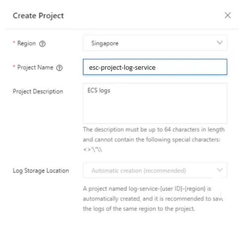 Alibaba Log Service deployment for ECS