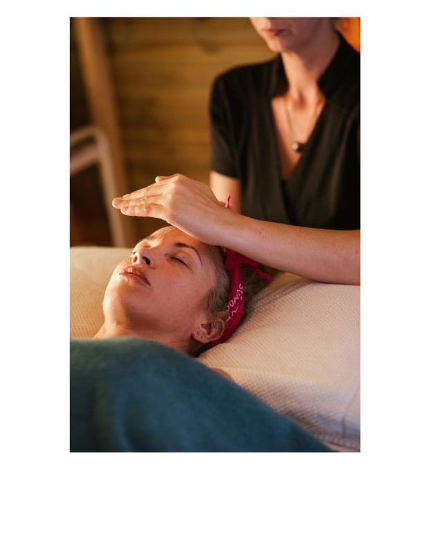 a person receiving Reiki