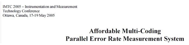 System presented at the IEEE-IMTC Conference Ottawa 2005