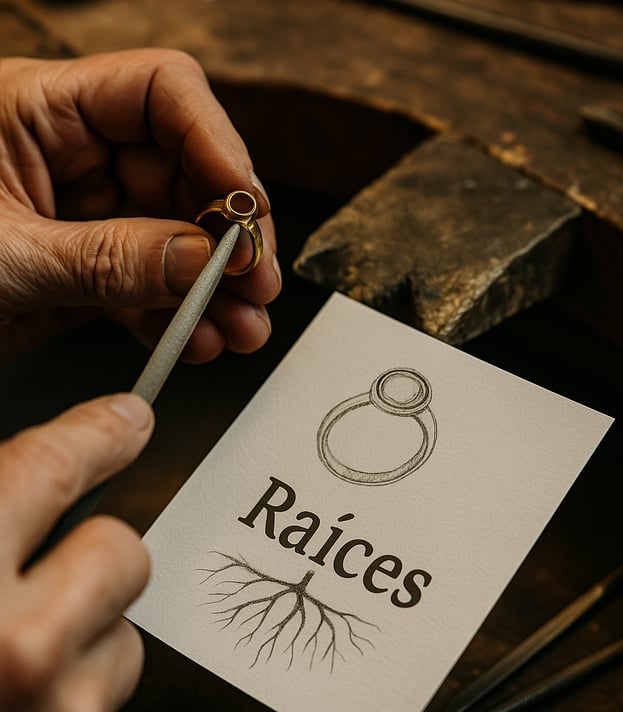 joyeros trabajando anillo