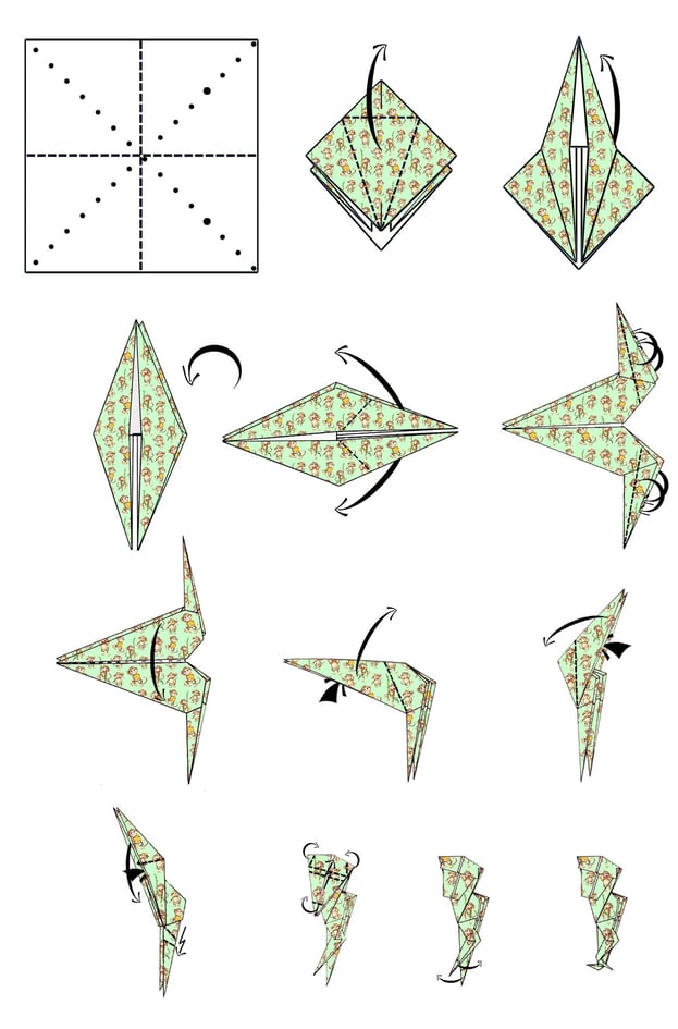 Istruzioni per creare la testa di una scimmia in origami con la carta