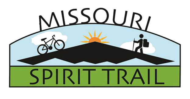 Bicycling and walking trial in Johnson County Warrensburg Missouri.  logo