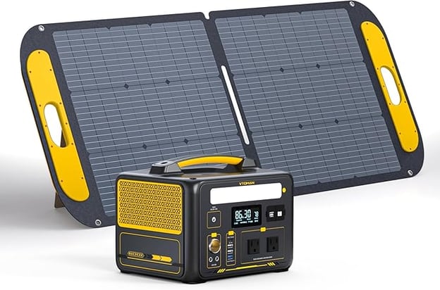 The VTOMAN 600x with solar panels displayed