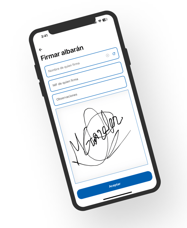 albarán firmado