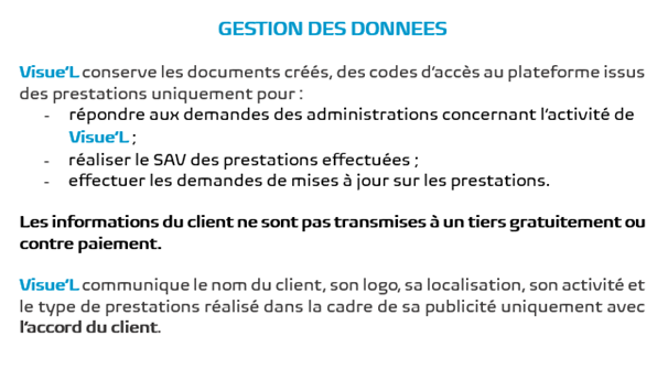 Visue'L gestion des données