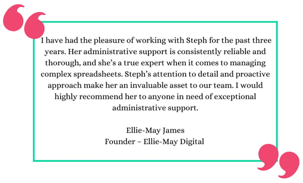 Testimonial from Ellie-May James, Founder of Ellie-May Digital